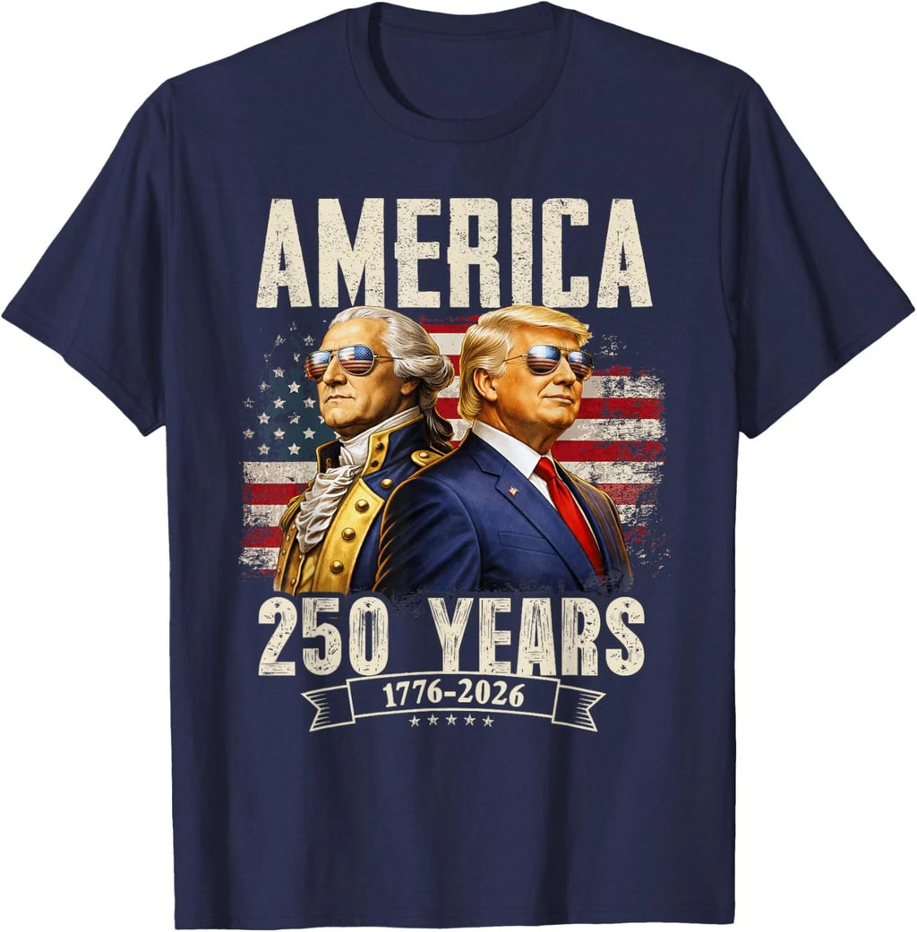 Funny 250 Years America Anniversary 250th Trump Washington Unisex T-Shirt