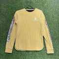 Sullen Art Thermal Shirt Mens Small Tattoo Grunge y2k Skull 2000s Waffle Knit