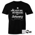 Men's T-Shirt Yes today a happy black saying shirt funny Moonworks