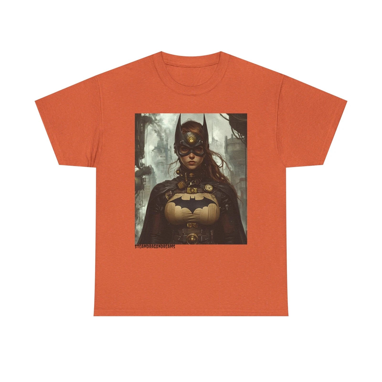 Hot Fantasy Art Steampunk Batgirl Heavy Tee T-shirt Dark Gothic Apparel Custom