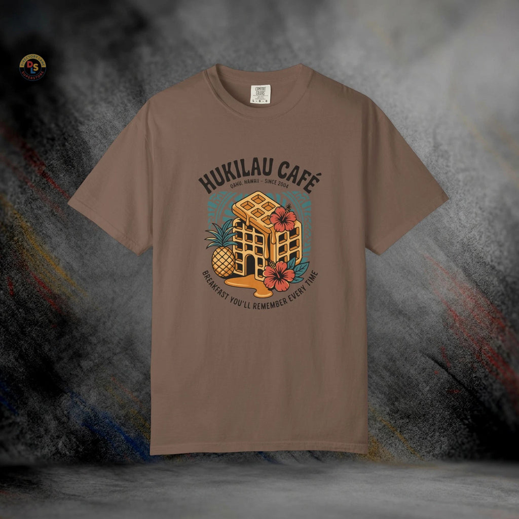 50 First Dates Hukilau Cafe T-Shirt | Heavyweight Garment-Dyed Tee