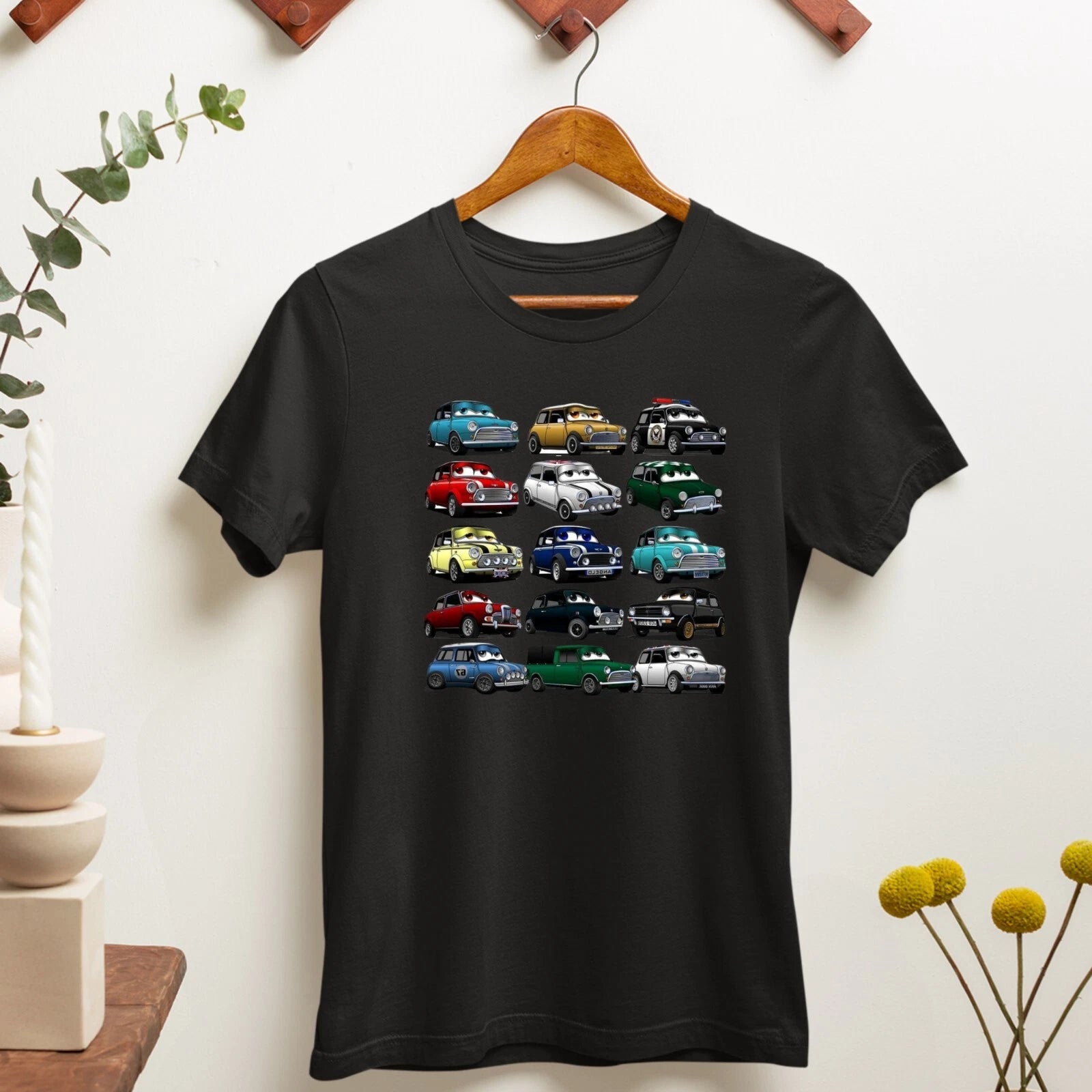 Classic Mini Cooper Car Funny T Shirt Printed 100% Cotton Unisex & Kids Tee Top