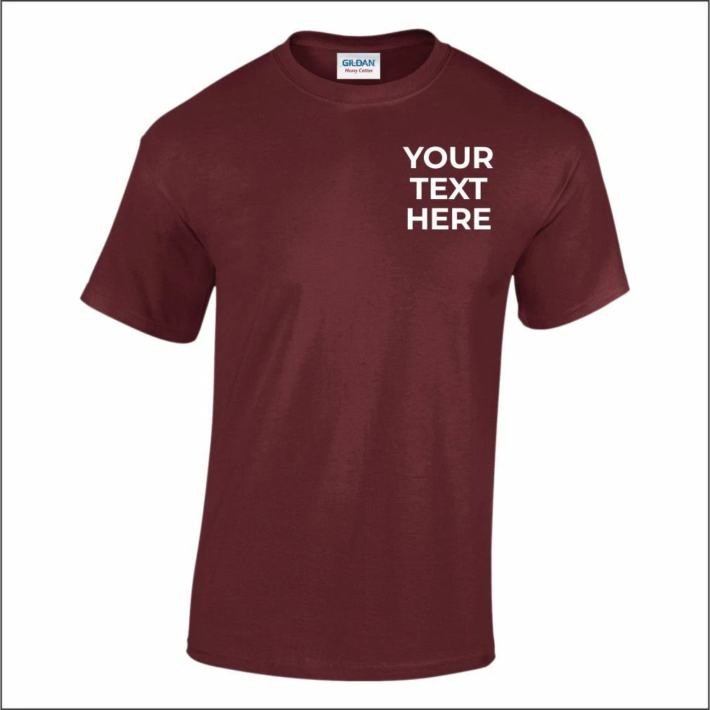 Personalised Custom Printed Gildan Heavy Cotton T-Shirt Casual Tee T Shirt TOP