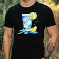 Mens Watercolour Cocktail Motif Cotton T-Shirt Size XS to 5XL