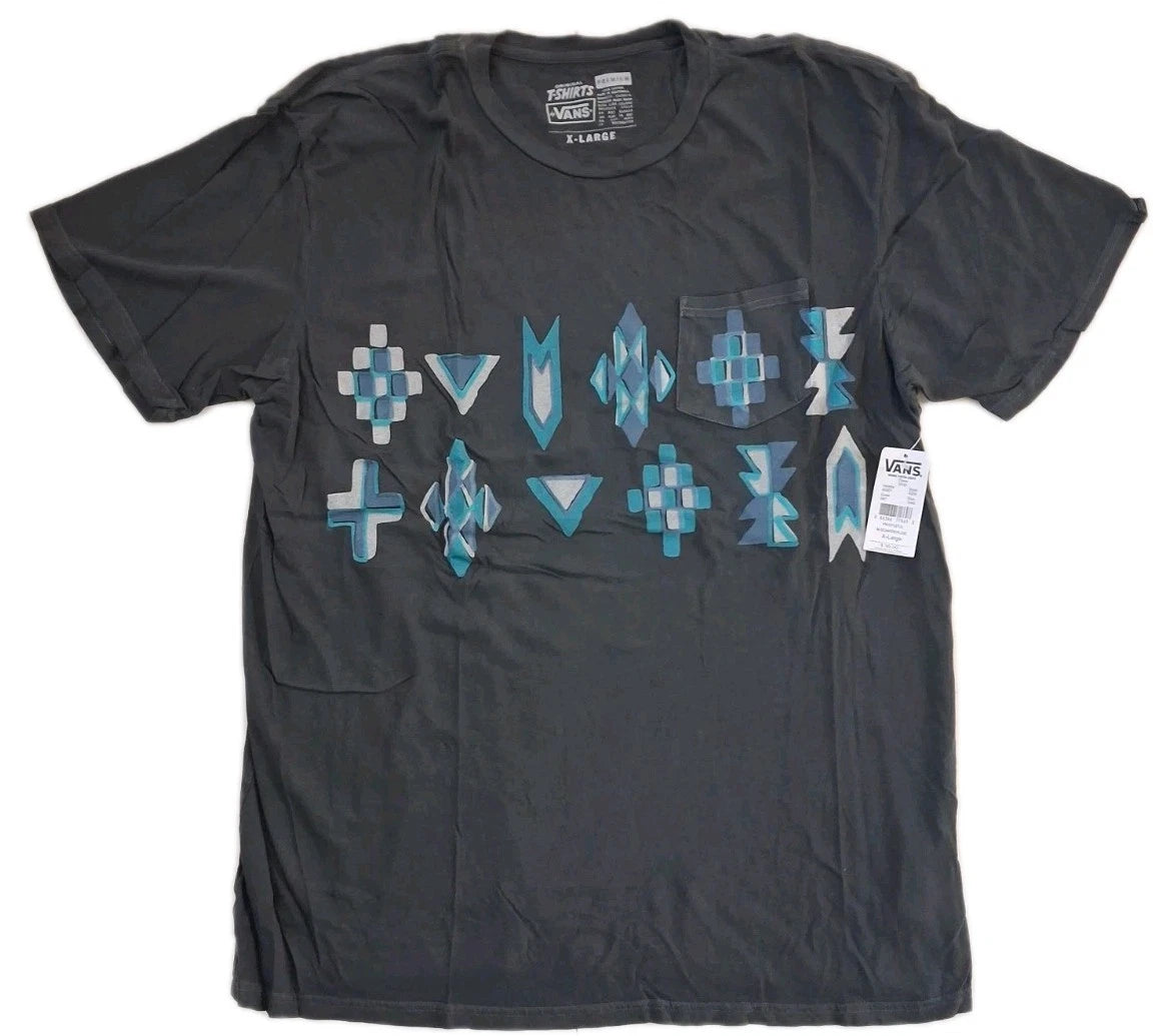 Vans New Mens Boarderline Graphic Print Short Sleeve Shirt Size Large