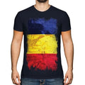 ROMANIA GRUNGE FLAG MENS T-SHIRT TEE TOP ROMÂNIA FOOTBALL ROMANIAN GIFT SHIRT