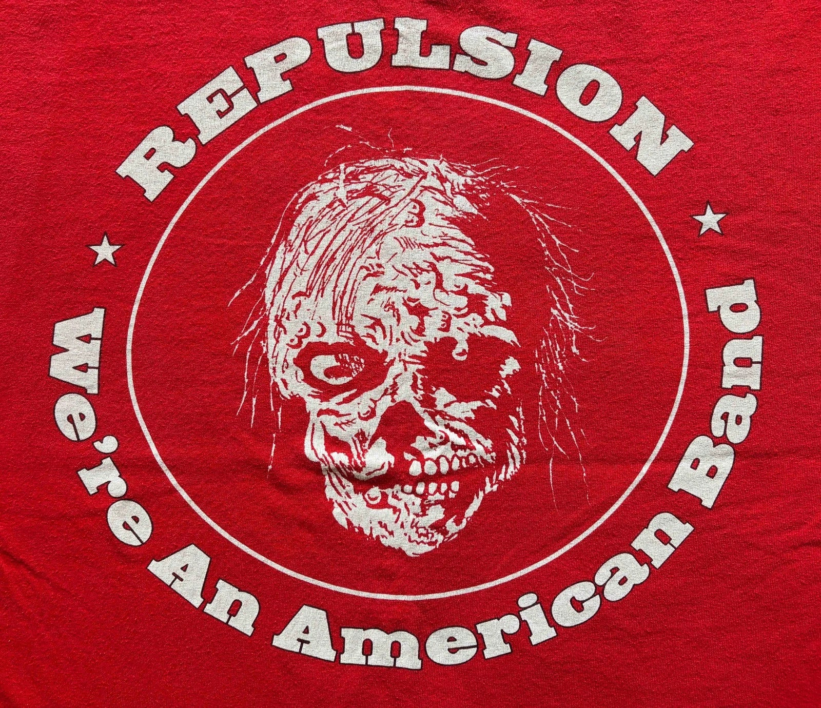 rare OOP vintage REPULSION shirt! Grindcore Hardcore LARGE Horrified death metal