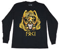 Loki Marvel Comics Mens  Long Sleeve T-Shirt- Ornate Loki Face