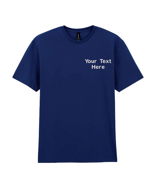 Personalised Custom Embroidered Gildan Light Cotton Adult T-Shirt Short Sleeve