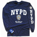 NYPD T-SHIRT, Officially Licensed Crewneck Long-Sleeve Athletic Tee NYC Souvenir