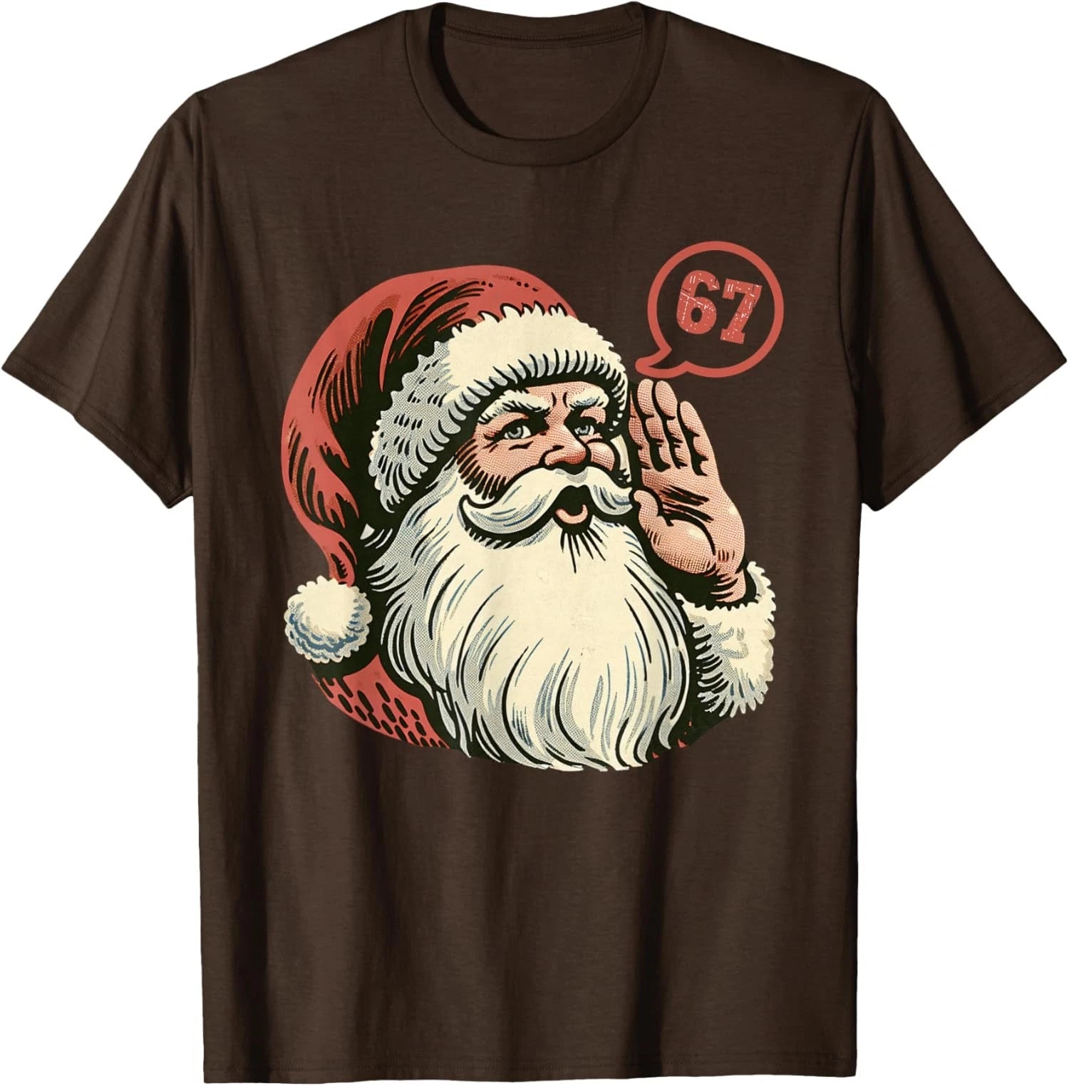 Christmas Funny Six Seven Meme Brainrot Santa Fun Unisex T-Shirt