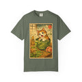Kawaii Cat in Bowl T-Shirt | Vintage Japanese Cat Illustration