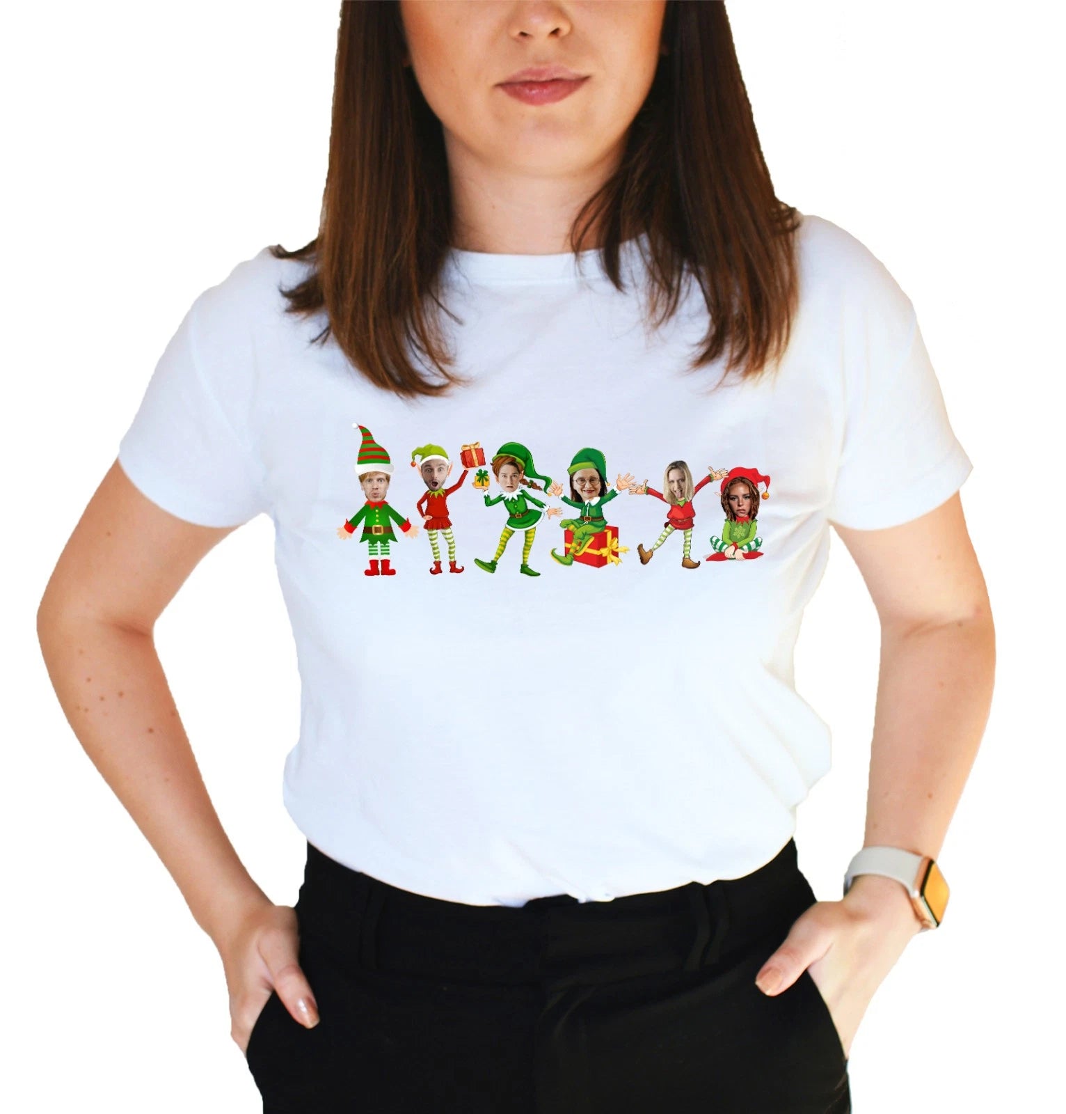 Christmas Elves Personalised - Unisex T-Shirt Secret Santa Xmas Christmas Humor