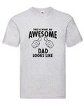 AWESOME DAD TSHIRT FUNNY JOKE NOVELTY T SHIRT BIRTHDAY FATHER NEW YEAR SALE