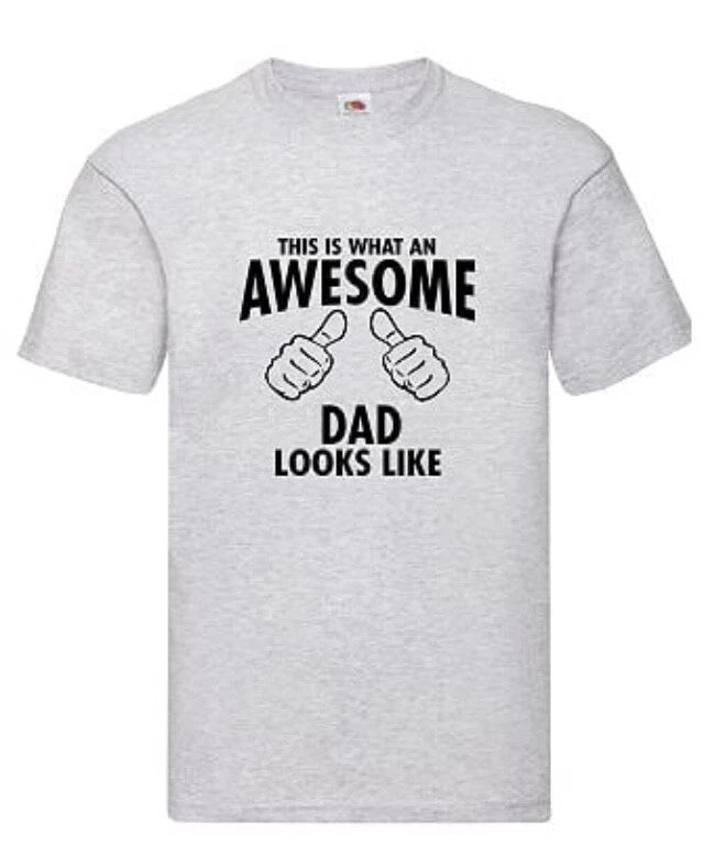 AWESOME DAD TSHIRT FUNNY JOKE NOVELTY T SHIRT BIRTHDAY FATHER NEW YEAR SALE