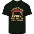 I Like Cows & 3 People Funny Sarcastic Slogan Mens Cotton T-Shirt Tee Top