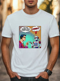 Funny AI Robot Takeover T-Shirt Retro Pop Art Comic Men Women Unisex T-Shirt