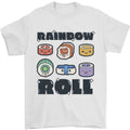 Kawaii Sushi Rainbow Roll Fish Mens T-Shirt 100% Cotton