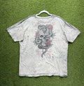 Affliction Shirt Mens 2XL Grunge Wings AOP Skull Y2K 2000s Style Snake Grunge
