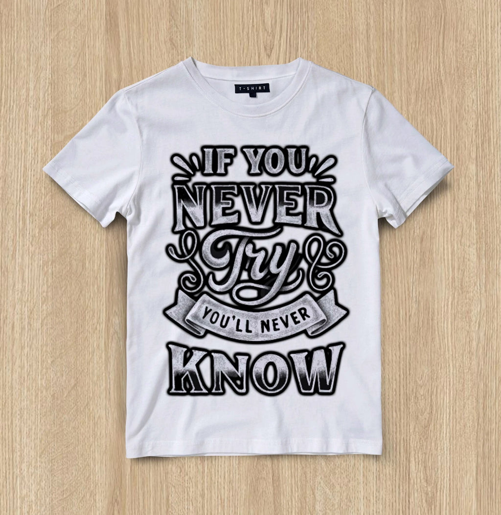 Custom The Courage to Try Graphic T-shirt Design Unisex Jersey Short Sleeve Tee