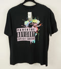 New Philcos Men XL Short Sleeve Black Parental Advisory Graffiti Graphic T-Shirt