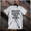 Gangster T-shirt, Mobster Hustle Dope Urban Hip Hop Thug Apology Quote tee