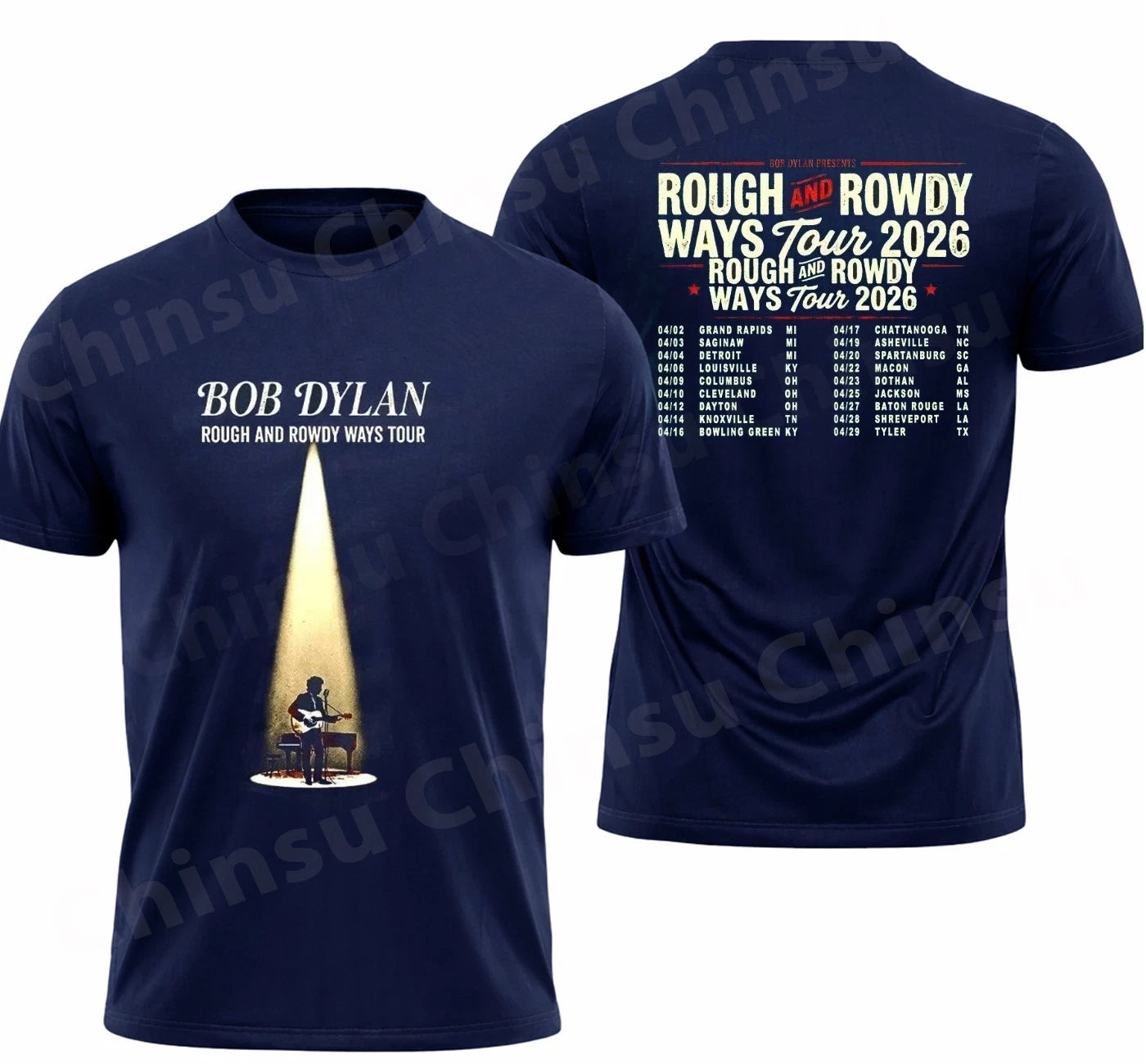 Bob Dylan Rough and Rowdy Ways Tour 2026 T-shirt  FAST SHIP