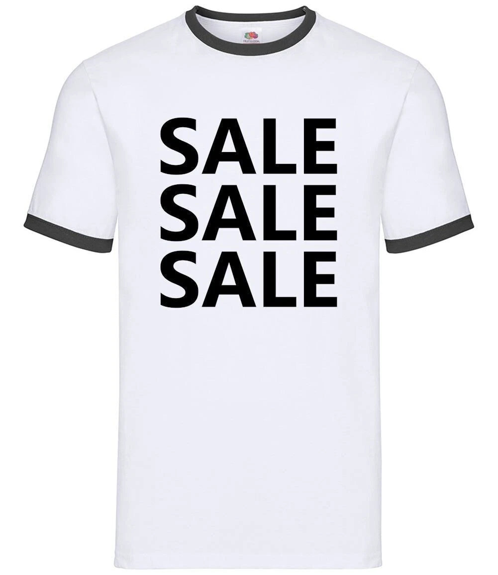Sale slogan - men's ringer t-shirt - parody of meme gift