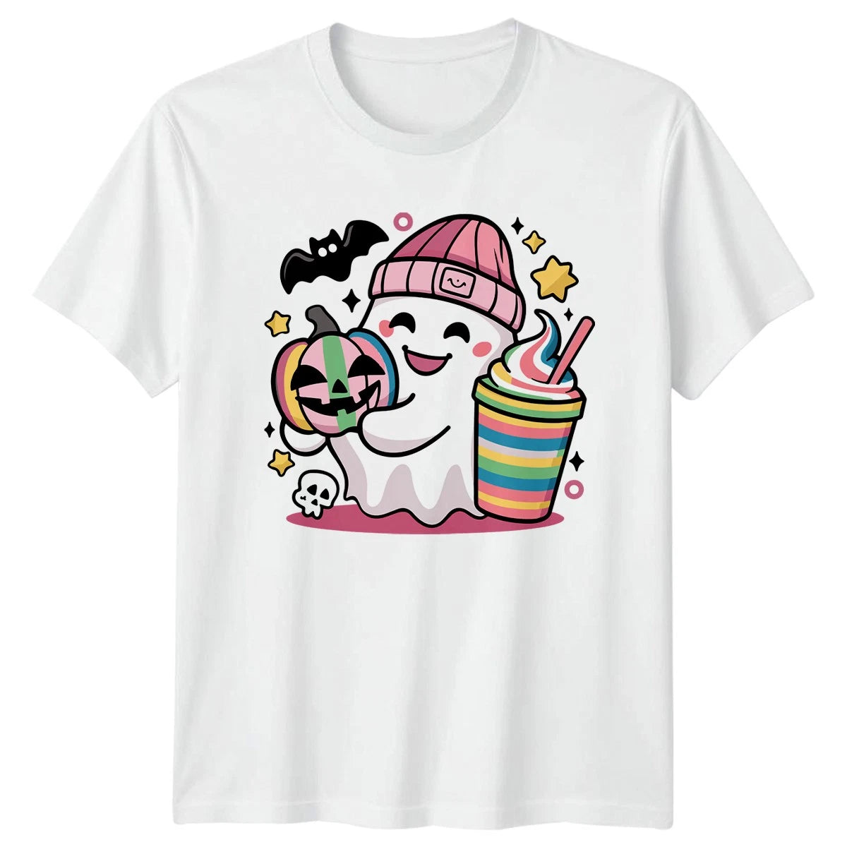 Kawaii Ghost Unisex T-Shirt Cute Spooky Halloween Gift For Him And Her