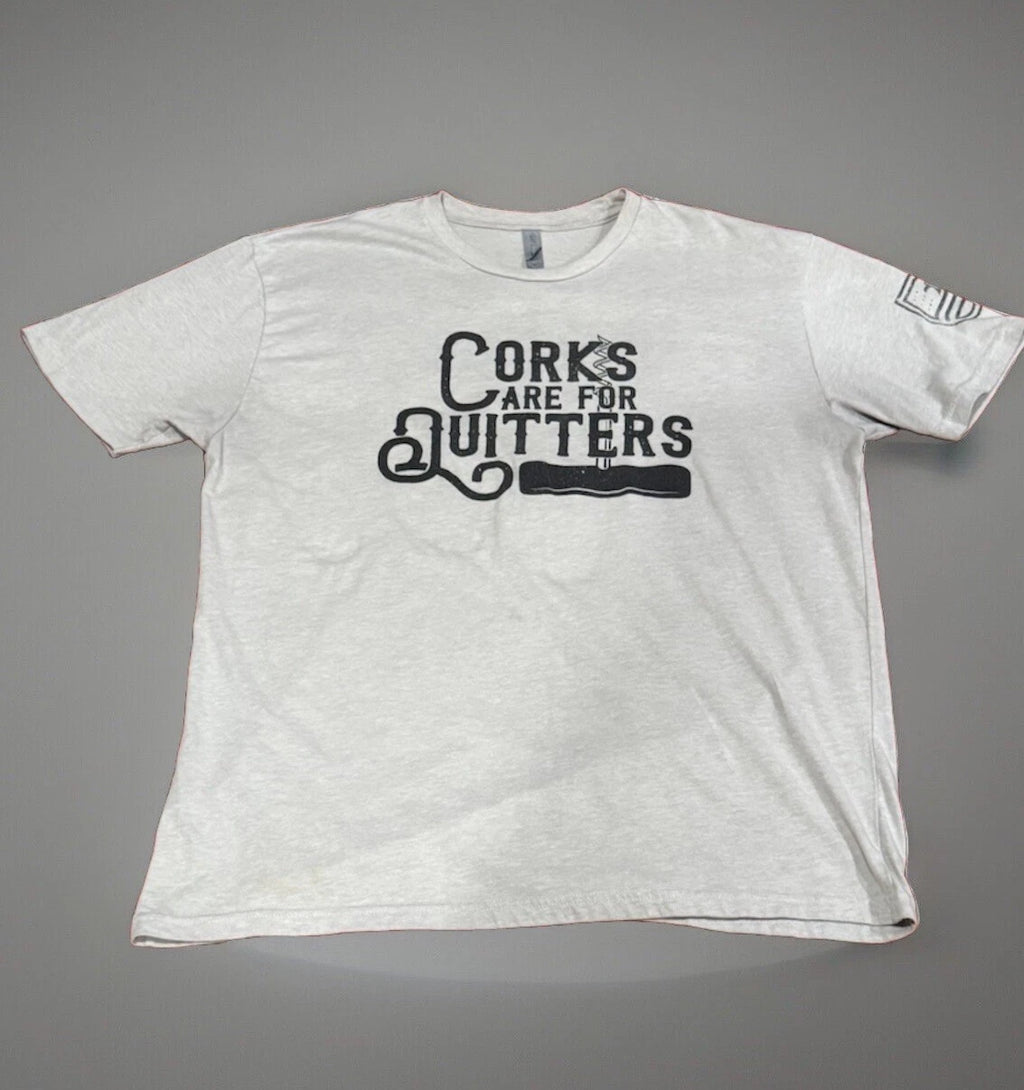 Funny Drinking Sarcasm Wine Glass Corks Are for Quitters T-Shirt