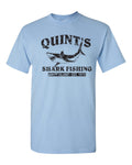 QUINT'S SHARK FISHING Jaws RETRO Amity SHARK Week BLACK PRINT MenTee Shirt 1412
