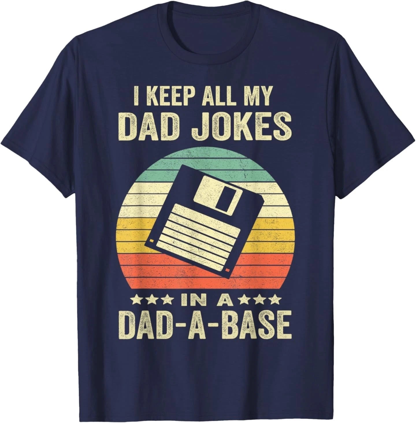 Mens Funny dad Jokes in dad-a-Base Vintage for Father's Day T-Shirt