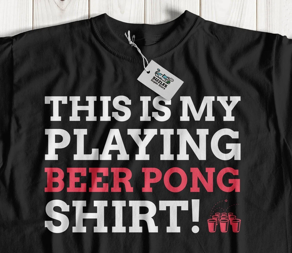 Unisex Beer Pong T-Shirt University Drinking Game Gifts & Drinker Tee