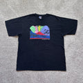 Andy Warhol Vesuvius T-Shirt Russell Athletic 2XL Black Pop Art Tee Vintage 90s