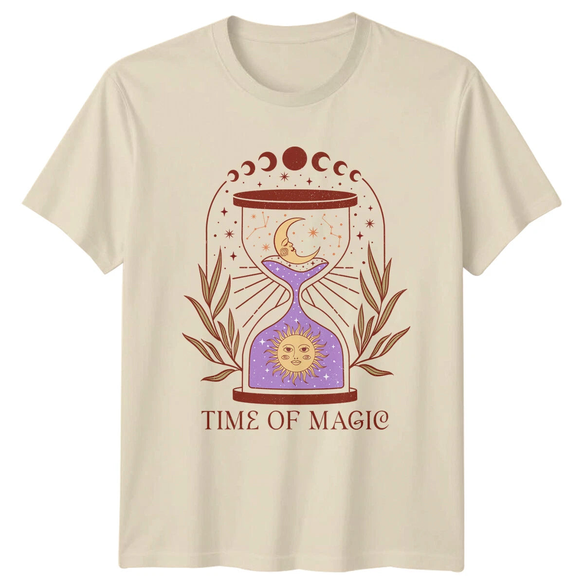 Time Of Magic Hourglass Moon Sun Celestial Boho Magic T-Shirt