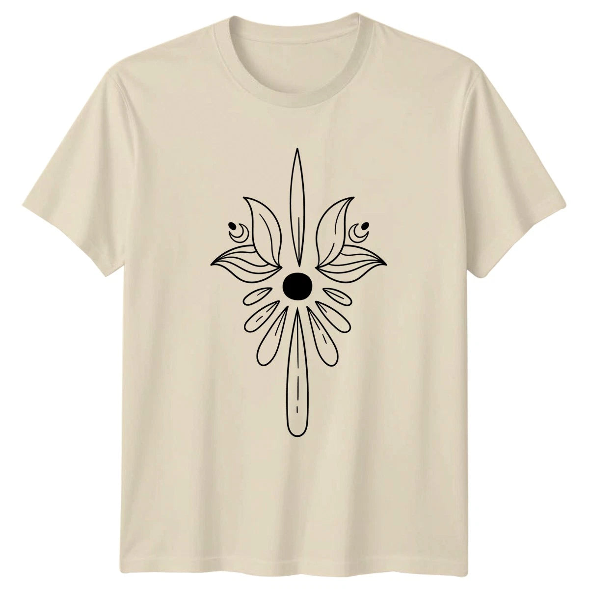 Elegant Botanical Flower Art Design T-Shirt Boho Nature Birthday Gift