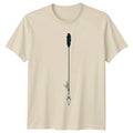 Stylized Feather Arrow Minimalist Geometric T-Shirt Boho Style Abstract