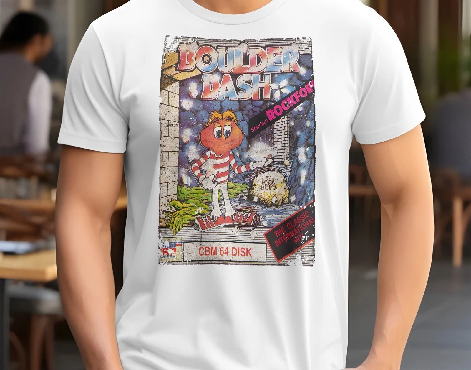 Boulder Dash - 8 bit C64 Game Art T-Shirt 8 Colors Sizes S-5XL
