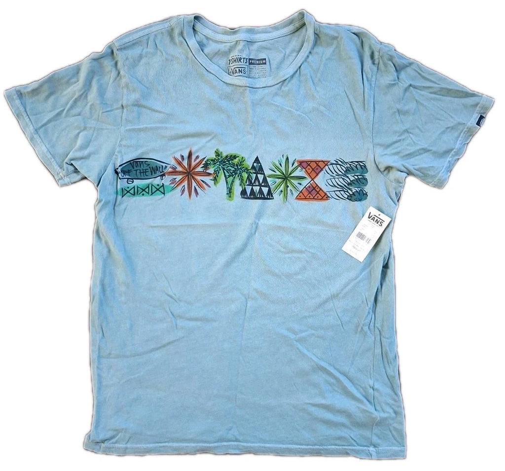 Vans New Mens Extra Mac Salad Graphic Print Short Sleeve Shirt Size Large