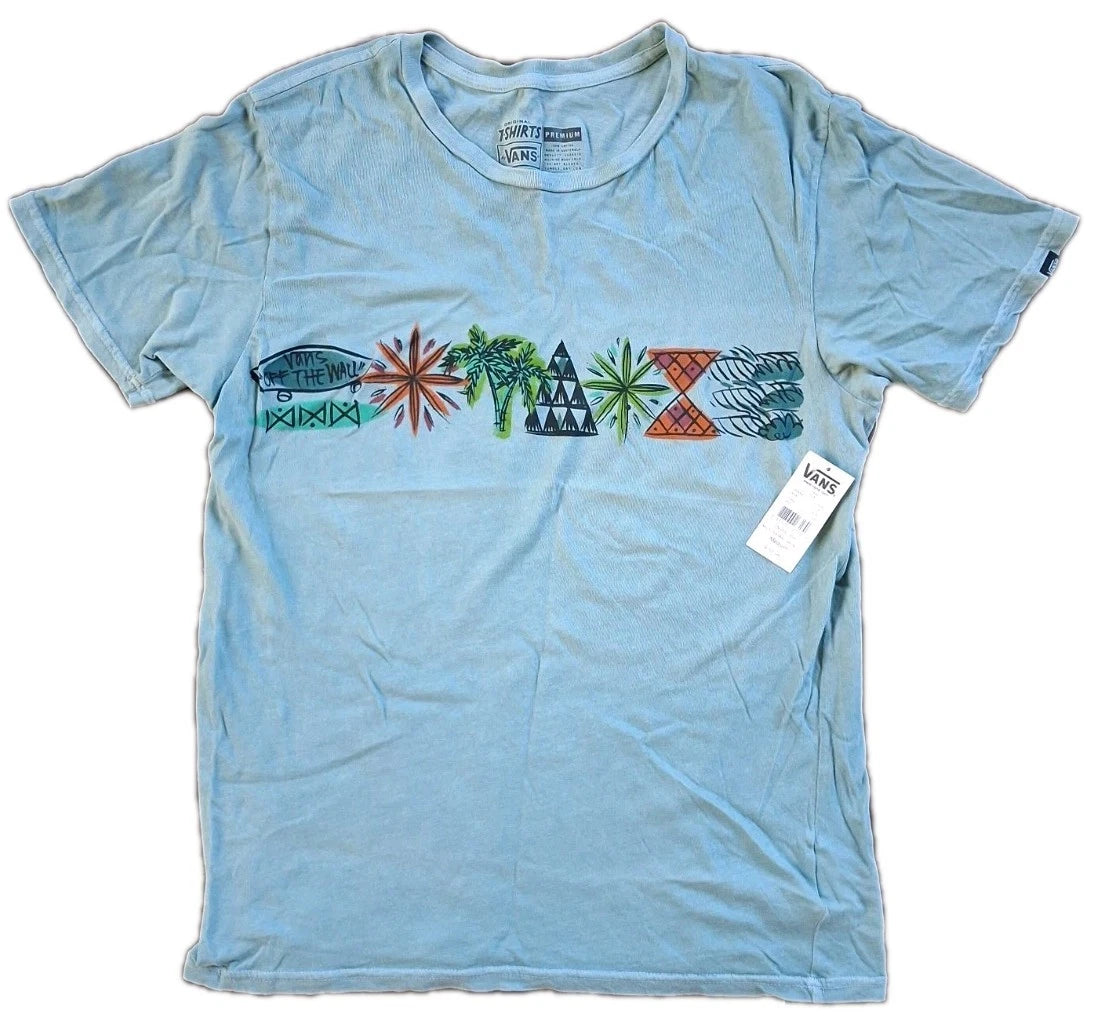 Vans New Mens Extra Mac Salad Graphic Print Short Sleeve Shirt Size Large