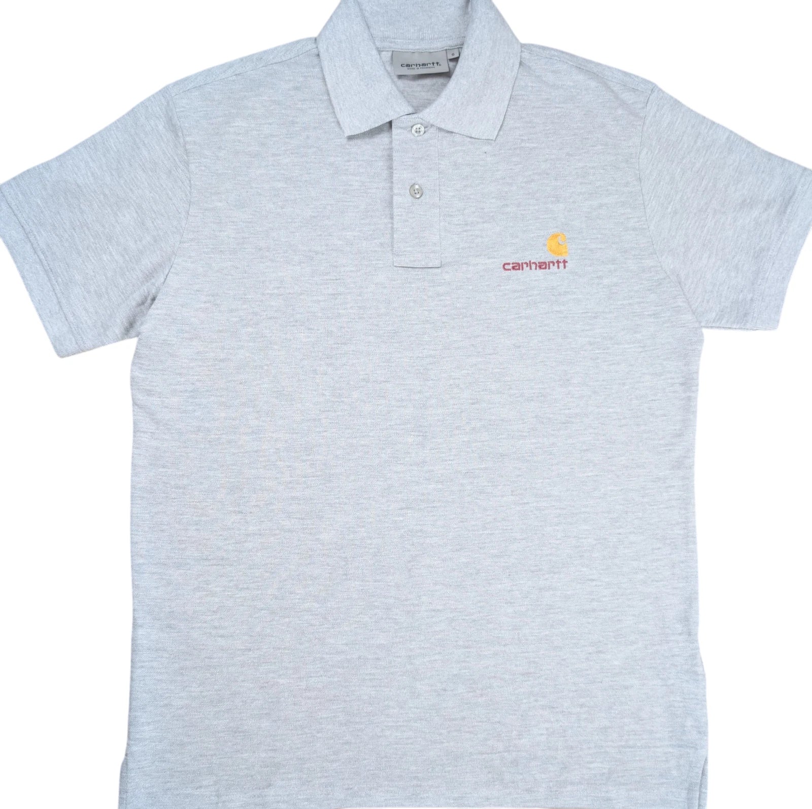 Carhartt WIP Mens Grey Polo Shirt S-L Classic Fit Short Sleeve Mens DNCT02