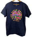 12oz Soda Mens L Navy Blue T-Shirt Life Aint Nothin But A Dream Mushroom Trippy