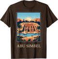 Abu Simbel Ancient Egypt Temple River Travel Graphic DARK CHOCOLATE T-Shirt