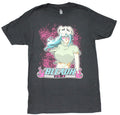 Bleach New Adult T-Shirt - Nel Posed In Front of Pink Splatter