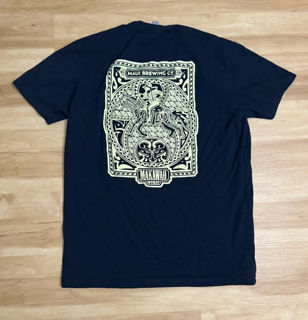 Maui Brewing Co T Shirt Mens Medium Navy Graphic Logo Beer Hawaii Tee