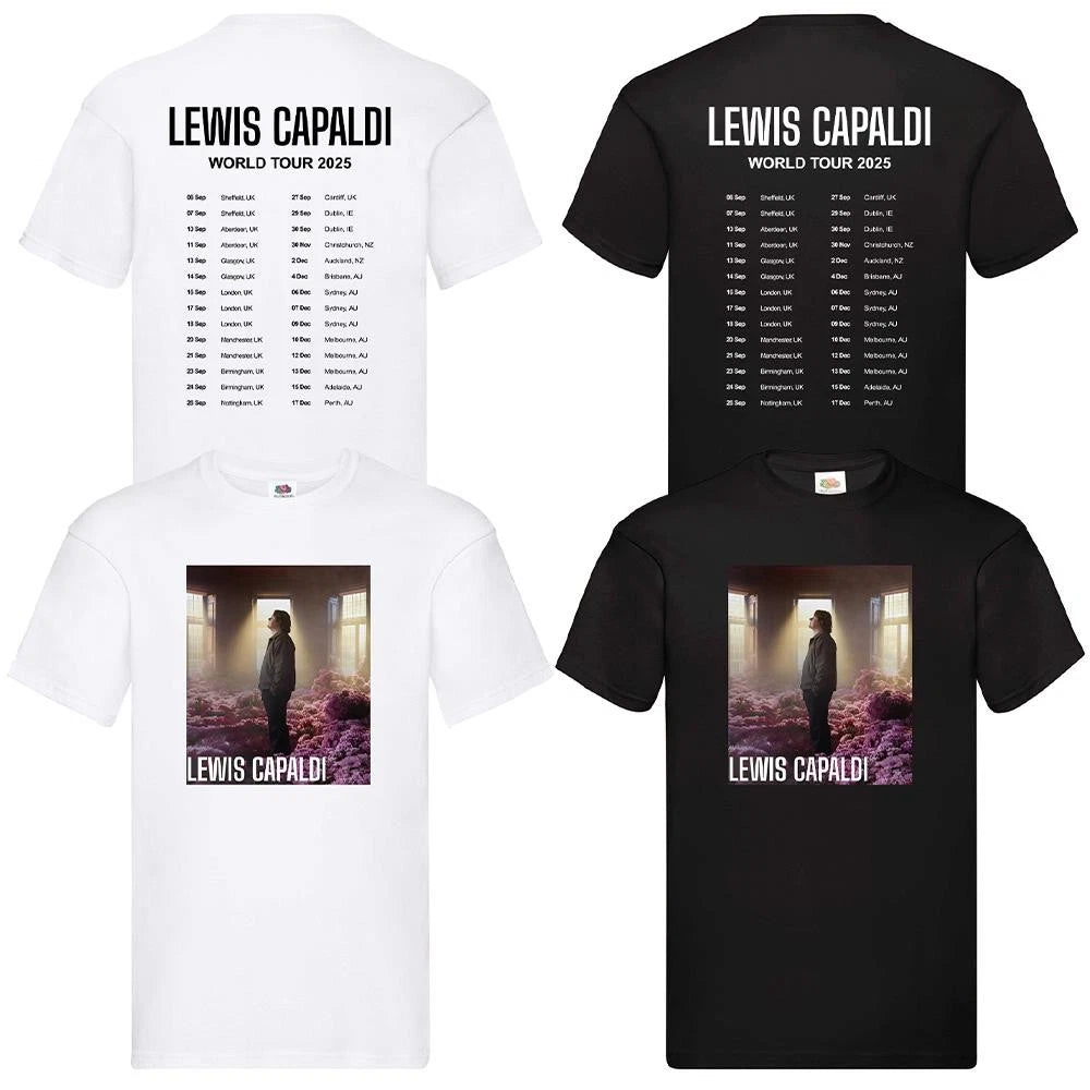 Lewis Capaldi 2025 World Tour T-Shirt Unisex Concert Fan Merch Tee