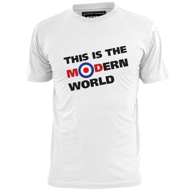 Mens This Is The Modern World T Shirt Scooters Vespa Lambretta Jam Weller Who