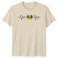 Madeira Flag Heartbeat T-Shirt Madeira Island Portugal Gift For Him And Her