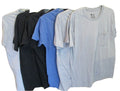 6 MEDIUM Hanes Comfort Soft Men's Pocket T-Shirts SS Colored BLUE BLACK GRAY New