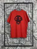Gangsta Surf Red Graphic T-Shirt MOB Face Print Y2K Grunge Streetwear Size XL